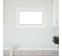 vidaXL Basement Window RISOR 90x60 cm Tilt&Turn DIN Right White egress window