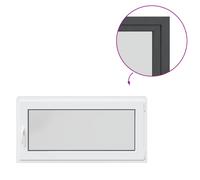 vidaXL RISOR Basement Window 120x60 cm Tilt & Turn DIN Right Anthracite - PVC/Glass, U-Shape Steel Core, Edge Sealing, Argon Double Glazing