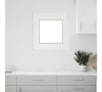 vidaXL RISOR Tilt&Turn Basement Window 60x60 cm - White PVC, Triple Glazing, Thermal Insulation, Secure Lock, Versatile for Sheds/Garages