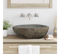 vidaXL Riverstone basin Light Grey 52 x 40 x 15 cm River Stone