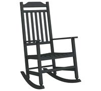 vidaXL Rocking Chair Black 65 x 84 x 114 cm Polyethylene, Classic Rocking Chair,