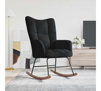 vidaXL Rocking Chair Black 78 x 61 x 98 cm Velvet