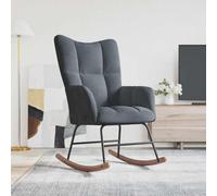 vidaXL Rocking Chair Dark Grey 78 x 61 x 98 cm Velvet