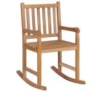 vidaXL Solid Teak Rocking Chair 58x92.5x106cm Brown Outdoor Garden Patio Seat