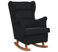 vidaXL Rocking Chair with Cushion Black 92 x 71 x 100 cm Plywood