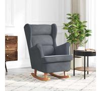 vidaXL Rocking Chair with Cushion Dark Grey 92 x 71 x 100 cm Plywood