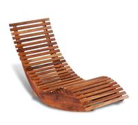 Wooden Sun Lounger Rocking Recliner for Garden Patio Balcony Outdoor Acacia Wood