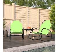(green, 2) vidaXL Rocking Sun Loungers Garden Sun Bed Outdoor Day Bed Steel and Textilene