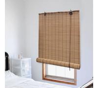 vidaXL Roller Blind Bamboo 80x220cm Brown Home Window Curtain Shade Cover