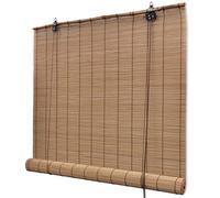 vidaXL Roller Blind Bamboo 80x220cm Brown Home Window Curtain Shade Cover
