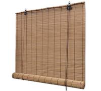 "vidaXL Roller Blind Bamboo - Light Filtering 150x160cm Window Covering for Living Room, Bedroom, or Office"