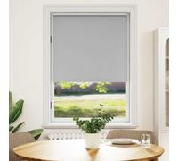 vidaXL Roller Blind Blackout 100x175cm Grey Window Curtain Drape Sunscreen