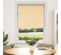 vidaXL Blackout Roller Blinds in Beige - 120 x 175 cm, Thermoplastic Coated for Insulation, Easy Install with Included Accessories for Wall or Ceiling Mounting, Pull Chain Operation