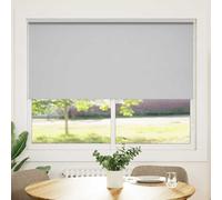 vidaXL Roller Blind Blackout 140x175cm Grey Window Curtain Shade Sunscreen