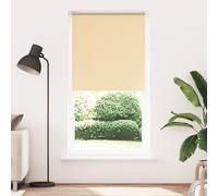 vidaXL Roller Blind Blackout Beige 115x210 cm Fabric Width 110.7 cm