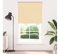 vidaXL Roller Blind Blackout Beige 140x210 cm Fabric Width 136.6 cm Polyester