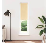 vidaXL Roller Blind Blackout Beige 60x210 cm Fabric Width 55.7 cm Polyester, Yellow