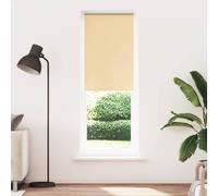 vidaxl blackout roller blind beige 85x210 cm - polyester fabric with aluminium top rail for versatile home and office window coverings
