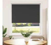vidaXL Roller Blind Blackout Black 105x130 cm Fabric Width 100.7 cm