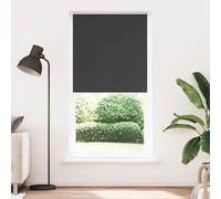 vidaXL Roller Blind Blackout Black 105x230 cm Fabric Width 100.7 cm Polyester, Black
