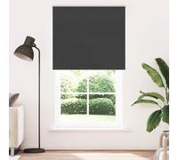 vidaXL Roller Blind Blackout Black 130x210 cm Fabric Width 126.6 cm Polyester