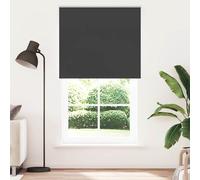 vidaXL Roller Blind Blackout Black 130x230 cm Fabric Width 126.6 cm Polyester