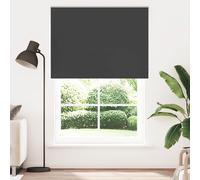 vidaXL Roller Blind Blackout Black 145x230 cm Fabric Width 141.6 cm Polyester