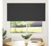vidaXL Roller Blind Blackout Black 150x175 cm Fabric Width 146.6 cm Polyester