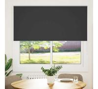 vidaXL Roller Blind Blackout Black 150x175 cm Fabric Width 146.6 cm Polyester
