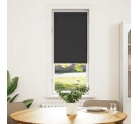 vidaXL Roller Blind Blackout Black 55x150 cm Fabric Width 50.7 cm Polyester