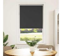 vidaXL Roller Blind Blackout Black 65x150 cm Fabric Width 60.7 cm Polyester, Black
