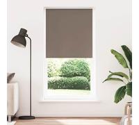 vidaXL Roller Blind Blackout Coffee 110x230 cm Fabric Width 105.7 cm Polyester, day and night blind, kitchen blind, blackout roller shade