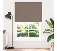 vidaXL Roller Blind Blackout Coffee 155x230 cm Fabric Width 151.6 cm Polyester