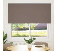 vidaXL Roller Blind Blackout Coffee 160x130 cm Fabric Width 156.6 cm Polyester