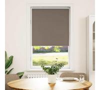 vidaXL Roller Blind Blackout Coffee 85x175 cm Fabric Width 80.7 cm Polyester, day and night blind, kitchen blind, blackout roller shade