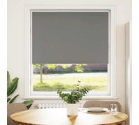 vidaXL Roller Blind Blackout Grey 110x150 cm Fabric Width 105.7 cm Polyester, Grey