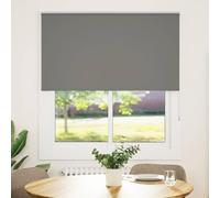 vidaXL Roller Blind Blackout Grey 125x150 cm Fabric Width 121.6 cm