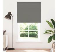 vidaXL Roller Blind Blackout Grey 135x230 cm Fabric Width 131.6 cm Polyester, Grey