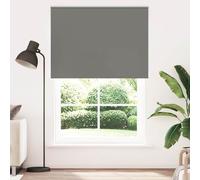 vidaXL Roller Blind Blackout Grey 160x230 cm Fabric Width 156.6 cm Polyester