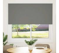 vidaXL Roller Blind Blackout Grey 165x130 cm Fabric Width 161.6 cm Polyester