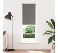 vidaXL Roller Blind Blackout Grey 65x230 cm Fabric Width 60.7 cm Polyester, Grey