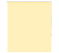 vidaXL Roller Blind Blackout Yellow 140x150 cm - Privacy & Light Control, Durable 100% Polyester with Aluminum Rail, No-Drill Clamping & Child Safe Design for Home & Office