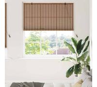 vidaXL Roller Blind With Curtains Manual Brown 150 X 220cm Bamboo, Brown