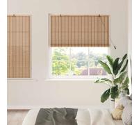 vidaXL Roller Blind Other Manual Light Brown 140 x 160 cm Bamboo