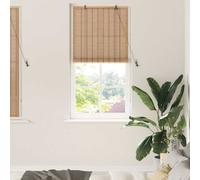 vidaXL Roller Blind Other Manual Light Brown 80 x 160 cm Bamboo