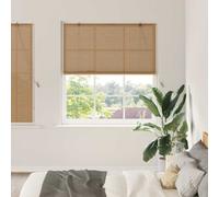 vidaXL Roller Blind with Curtains Manual Brown 140 x 160 cm Bamboo