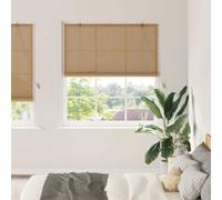 vidaXL Roller Blind with Curtains Manual Brown 150 x 220 cm Bamboo