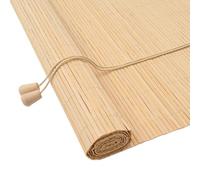 vidaXL Window Blinds & Shades Other Manual Beige Bamboo, Living Room, Modern Rectangular Bamboo Window Shades, Manual Light Filtering Blinds, Customizable Functional Decor