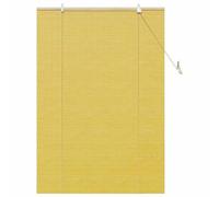 vidaXL Roller Blind with Curtains Manual Yellow 110 x 160 cm Bamboo, Kitchen, Modern Roller Blind, Rectangular Sunshade, Beige Window Covering, Eco-Friendly Shades for Privacy and Light Control