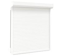 vidaXL Roller Shutters White 130 x 140 cm Aluminium and Polyurethane, Adjustable, Rectangular, Modern Venetian Blinds: Outdoor Roller Blinds for Private Life, Light Control and Versatile Indoor Use